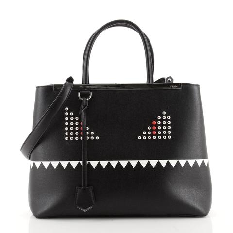 حقيبة تو جورس مونستر متوسطة من الجلد Fendi