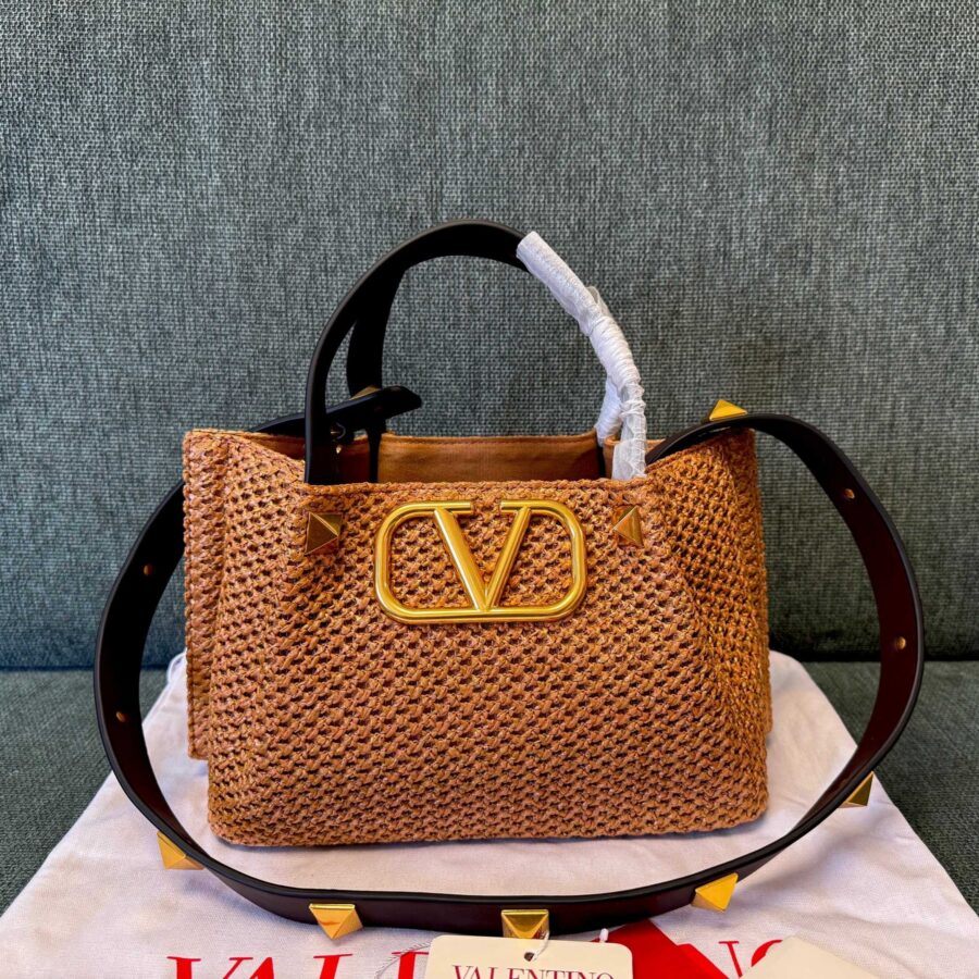 Valentino Spring and Summer 25 Tote Bag Brown Raffia | Studio Nafay