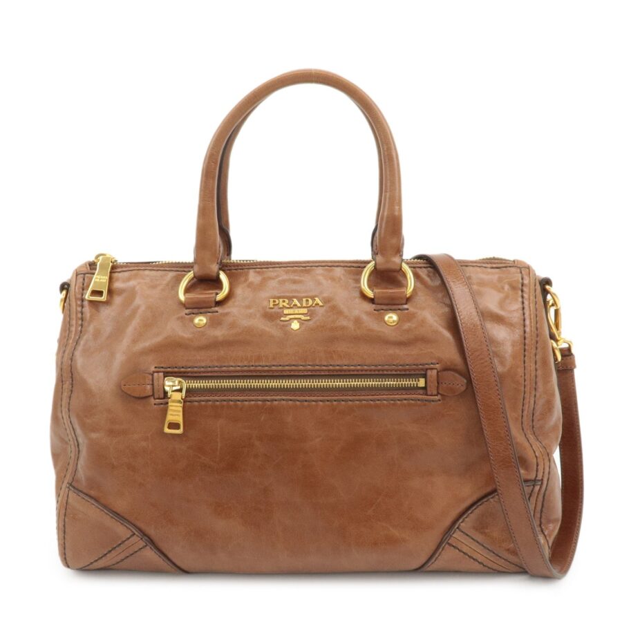 Prada Shoulder Bag brown – front view