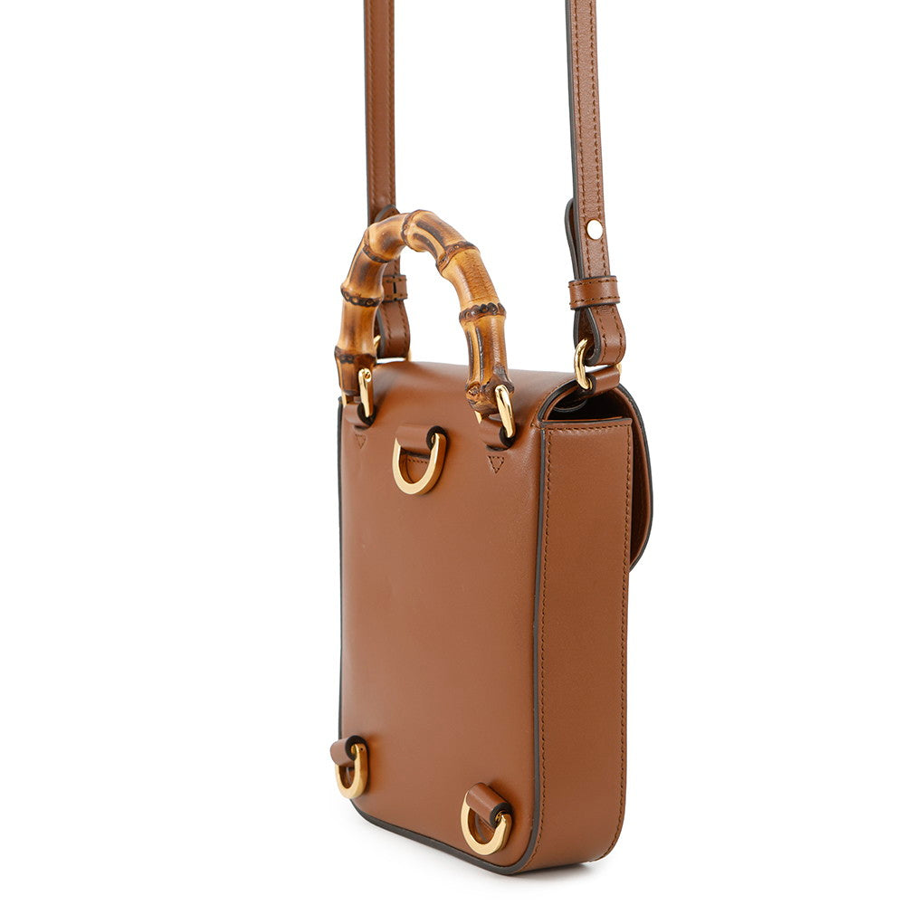 Gucci 3wayshoulder Bag بني702106 جلد Bamboo