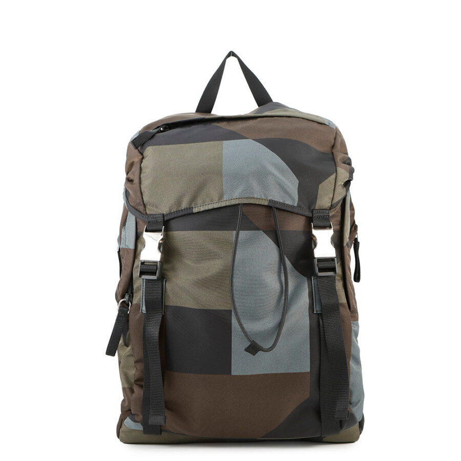 Prada Backpack khaki bag – front view