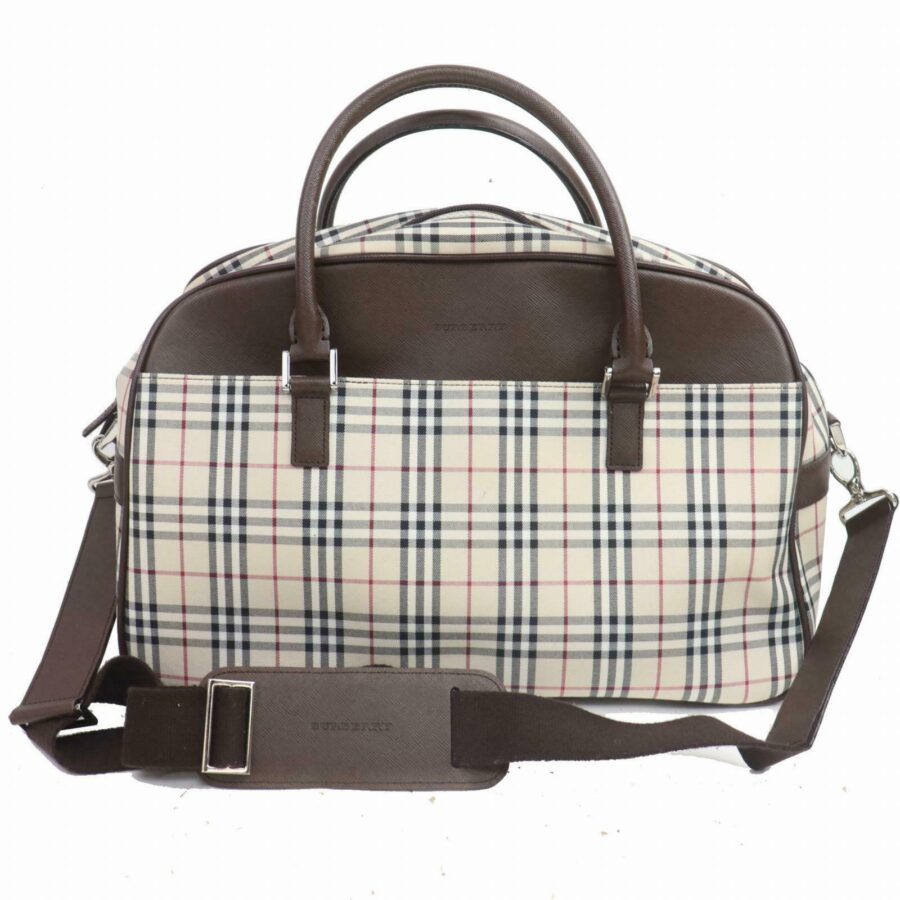 Burberry Hand Bag Light Brown Nylon (SHC7-10103) | Studio Nafay