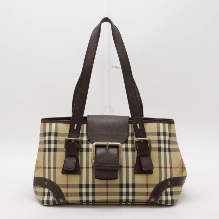 Burberry Nova Check PVC Leather Handbag | Studio Nafay