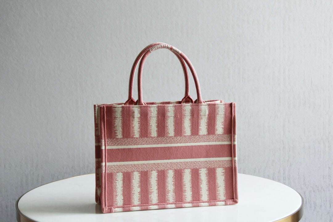 Book bag Tote Embroidery 36.5cm 41.5cm حقيبة يد أحمر أبيض-2