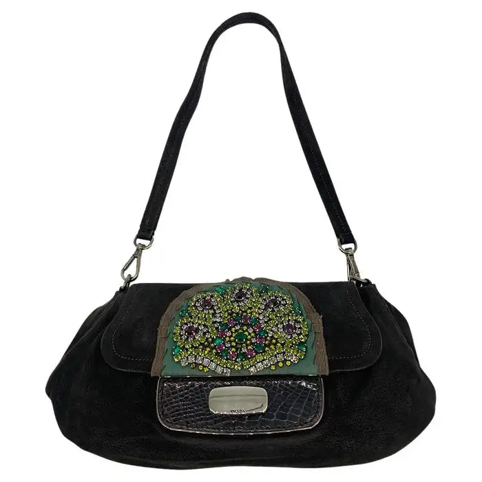 Prada Shoulder Bag black – front view