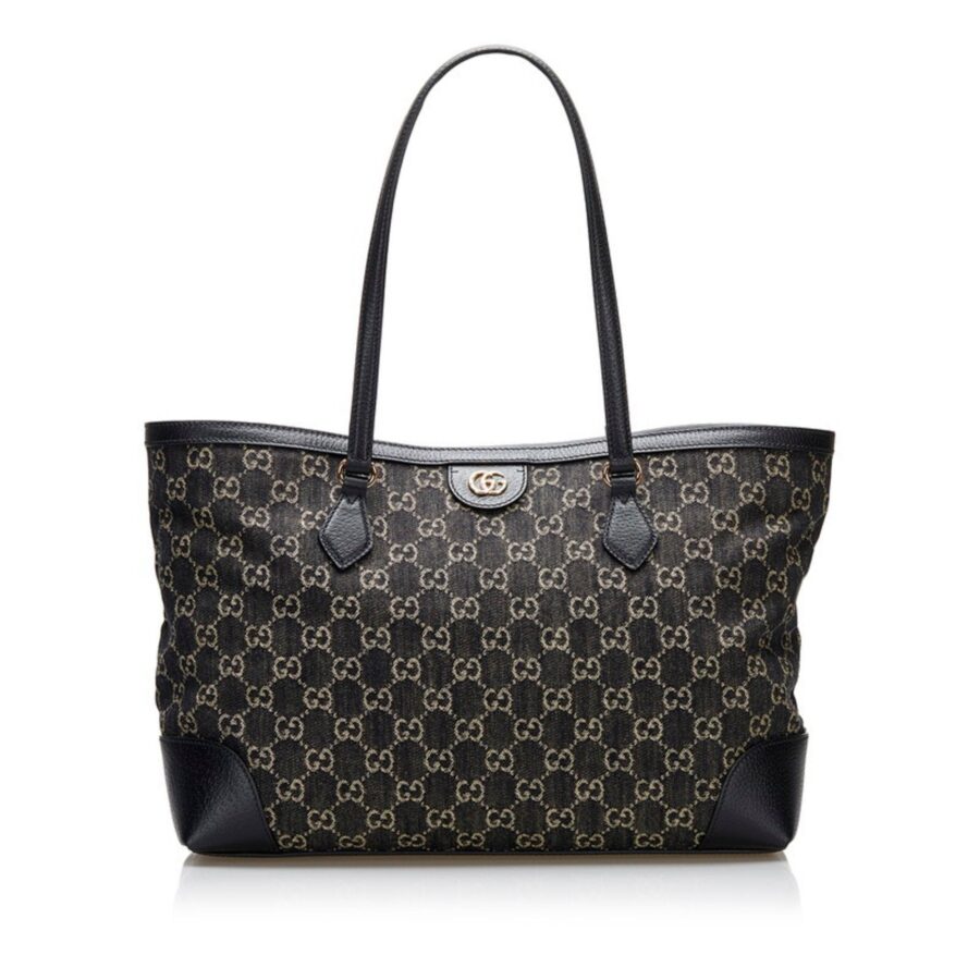 Gucci Offdia GG Medium Tote Bag 631685 Black Canvas Leather Ladies GUCCI | Studio Nafay