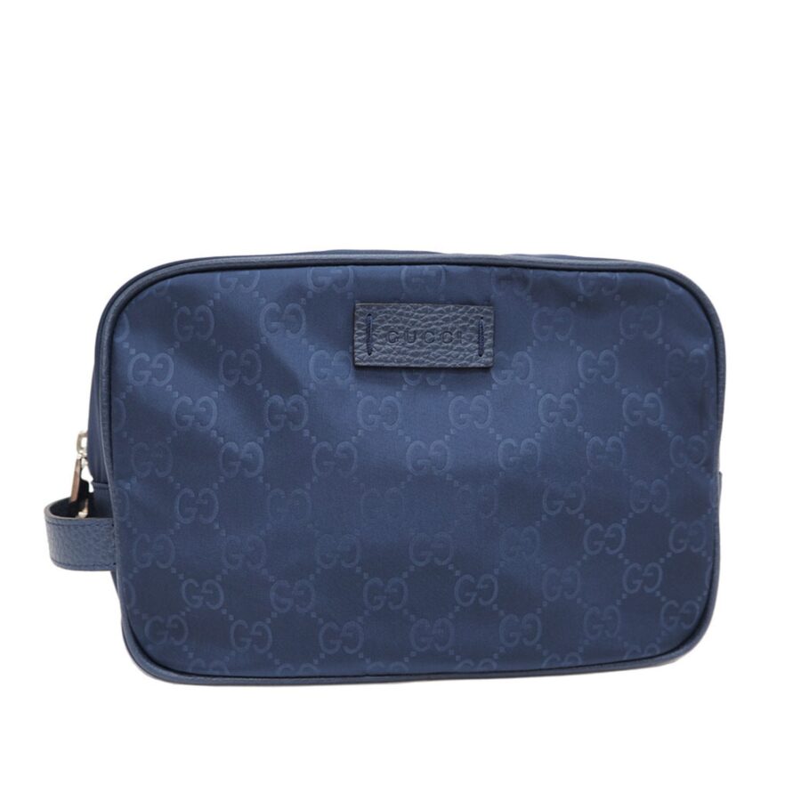 Gucci Nylon Clutch Bag,Pouch Navy | Studio Nafay
