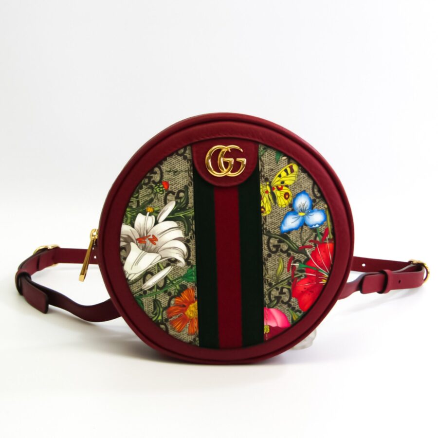Gucci Ophidia GG Flora 598661 Women's GG Canvas,Leather Backpack Green,Red Color | Studio Nafay