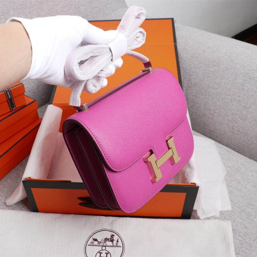 Hermes Constance gold bag – front view