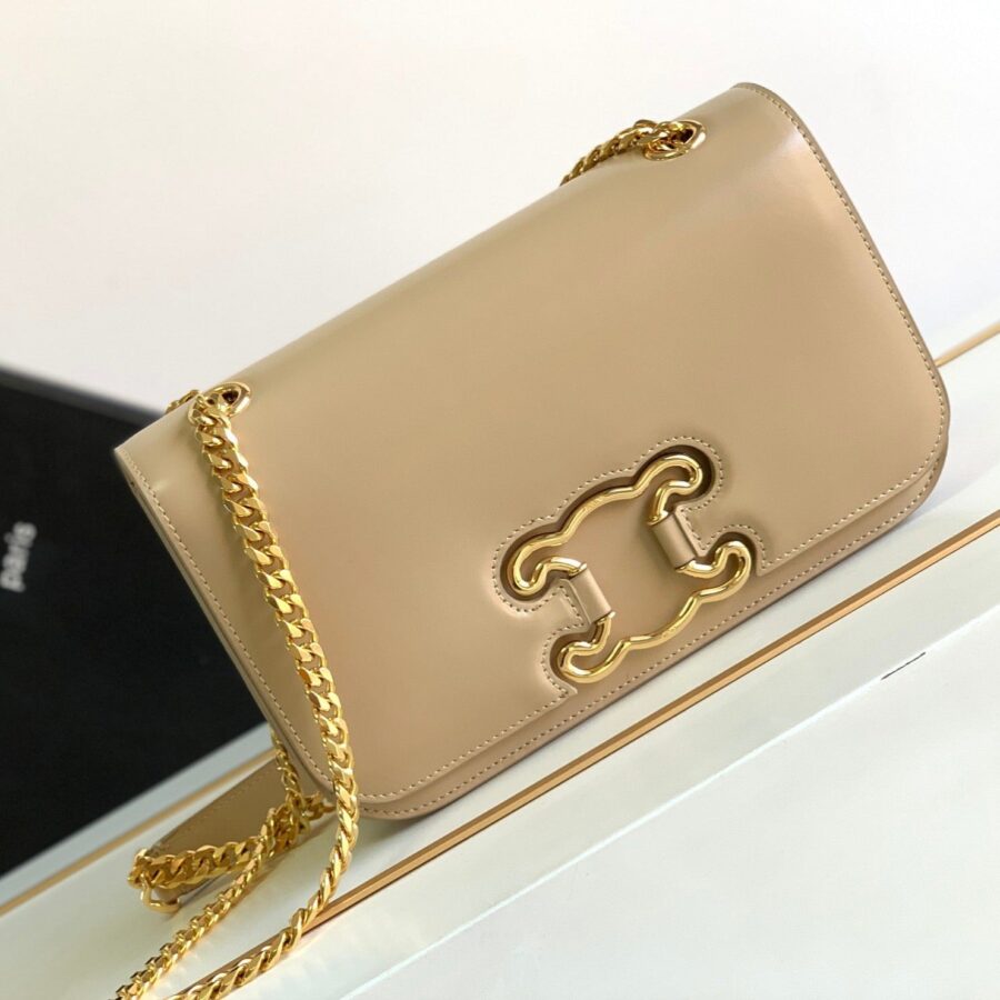 Celine Triomphe beige bag – front view