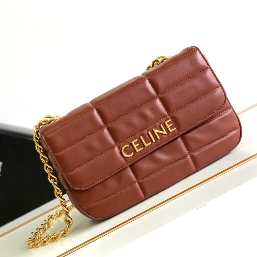 Celine Triomphe red bag – front view