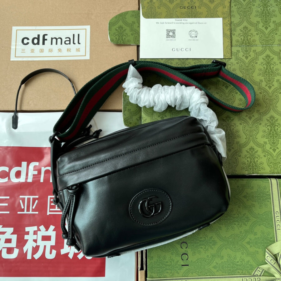 Designer Shoulder Bag black – front view