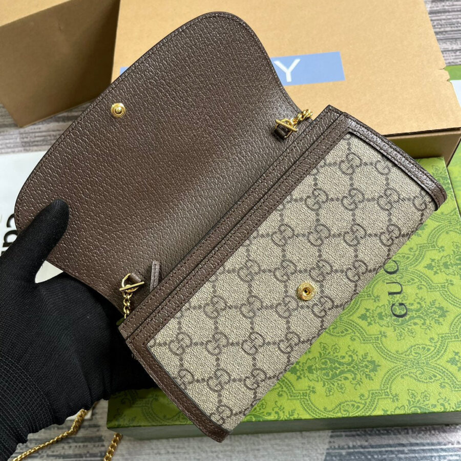 BLONDIE SHOULDER BAG 21 IN BEIGE مونوغرام CANVAS AND DARK BROWN CALFSKIN TRIM GOLD HARDWARE | Studio Nafay