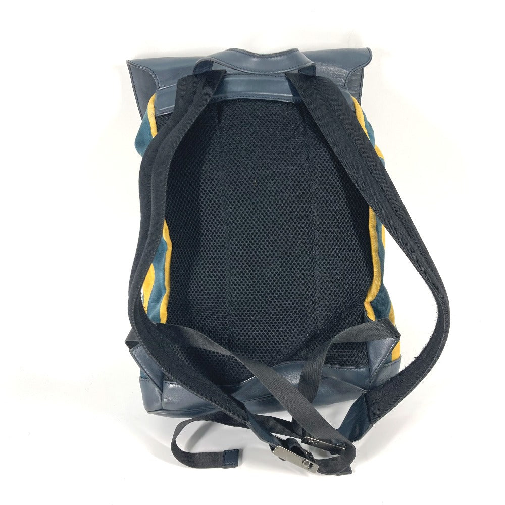 Fendi Backpack Canvas / جلد Yellow Optikal Stripes Mens