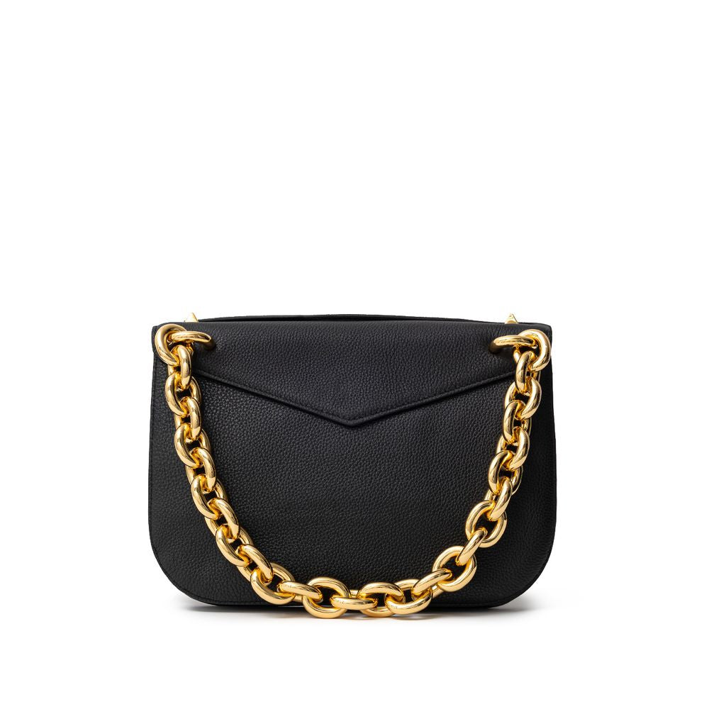 Bottega Veneta أسود جلد حقيبة كتف