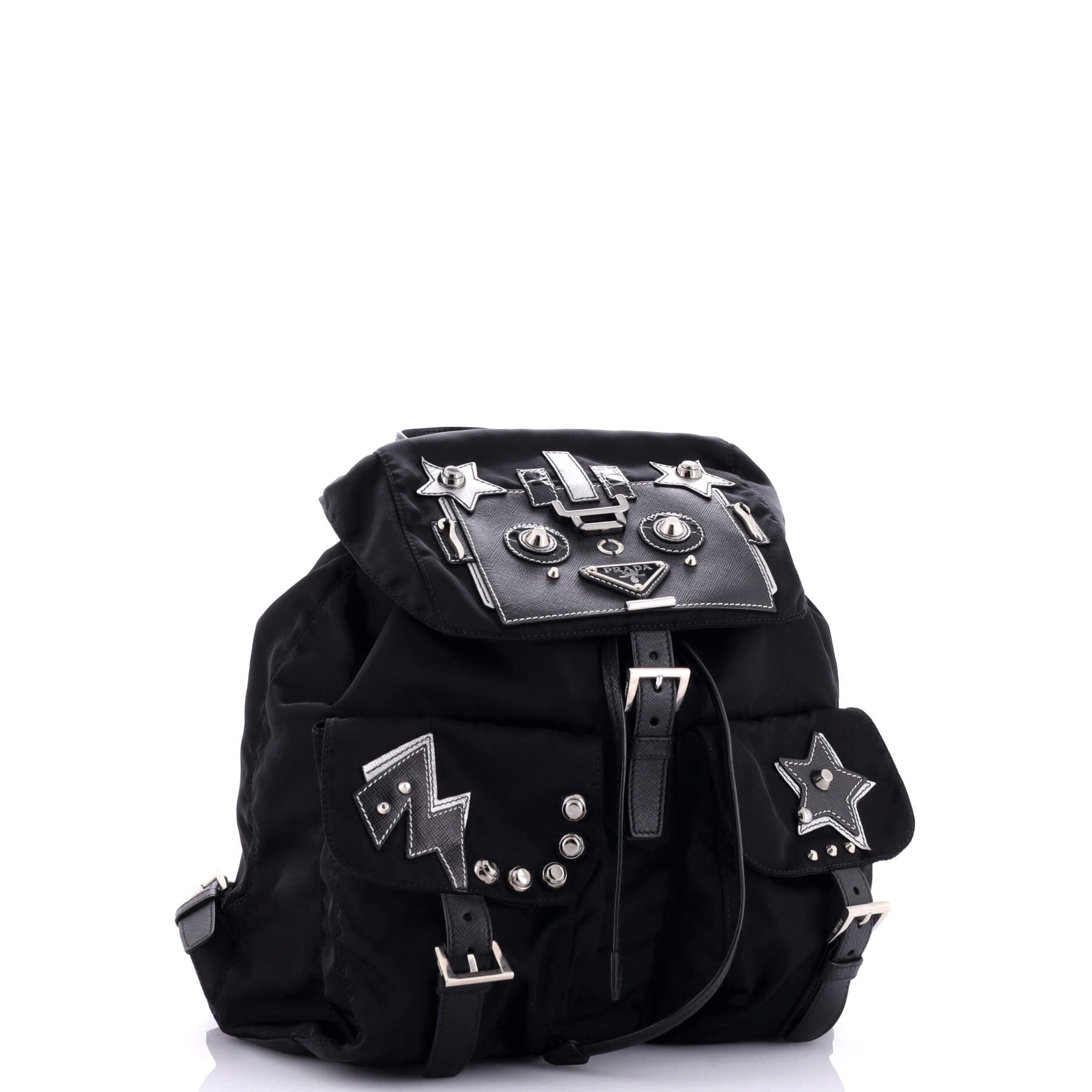 Robot Double Front Pocket Backpack Tessuto متوسط