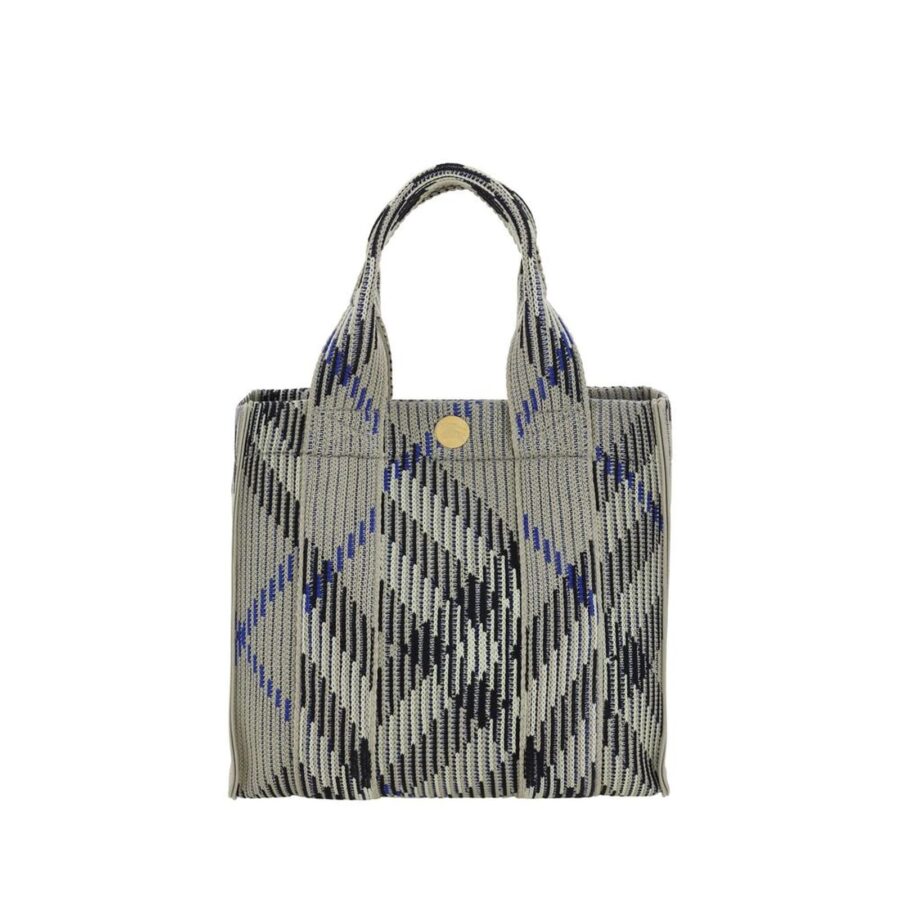 Burberry Knitted Lola Bag Small Size Women Gray Handbags | Studio Nafay