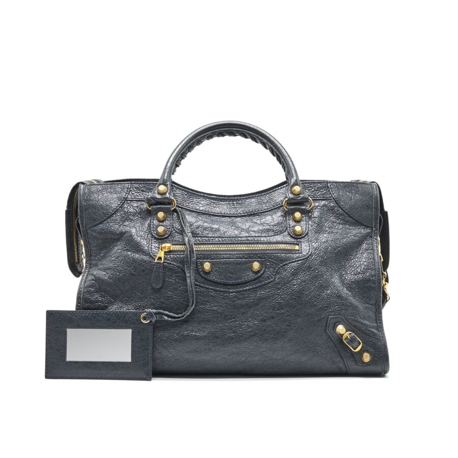 Balenciaga City grey bag – front view