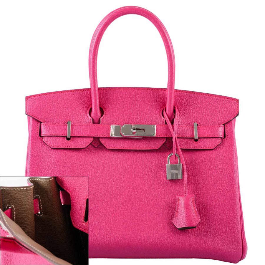 Hermes Birkin rose bag – front view