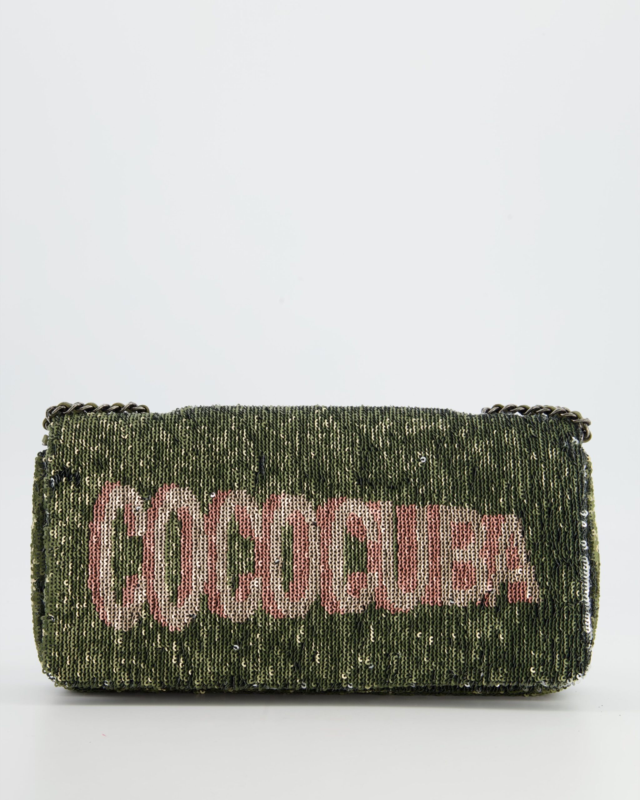 *إصدار محدود* Chanel إصدار محدود Khaki Sequin Coco Cuba Bag