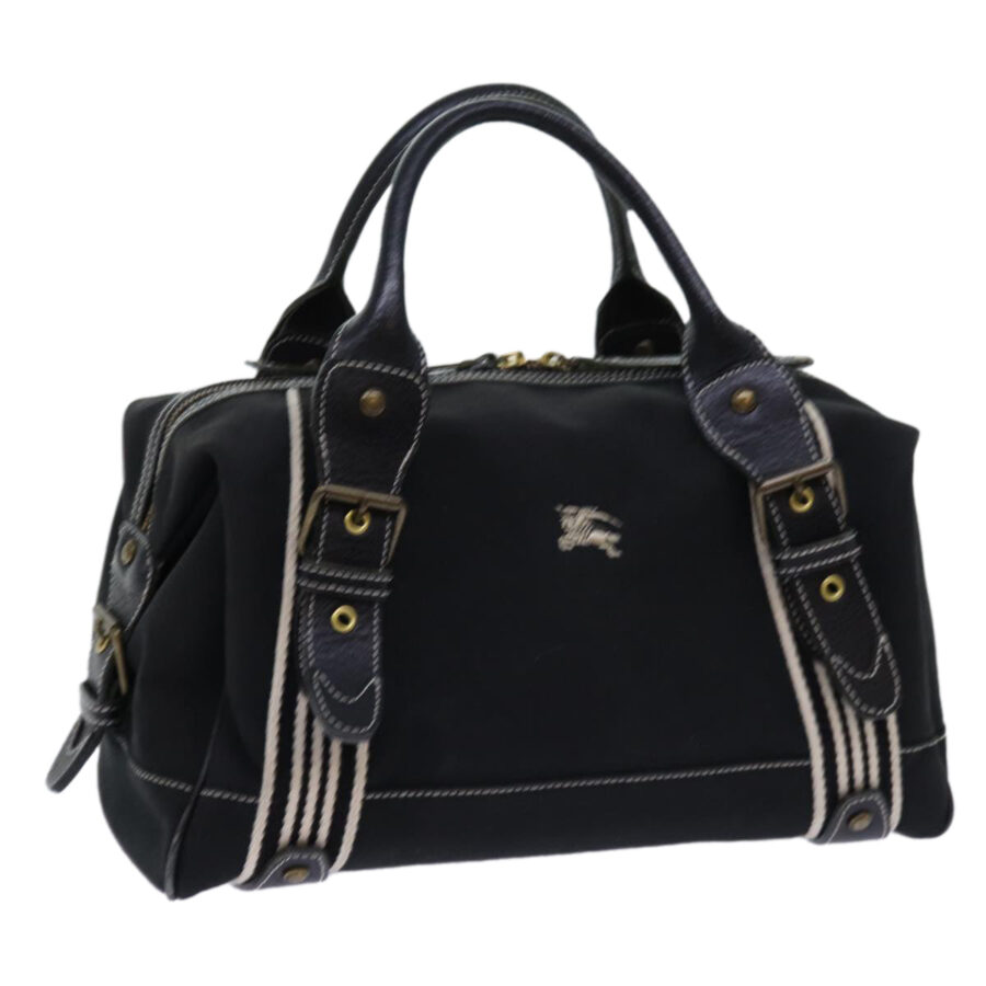BURBERRY Hand Bag Canvas Black Auth bs13113 | Studio Nafay