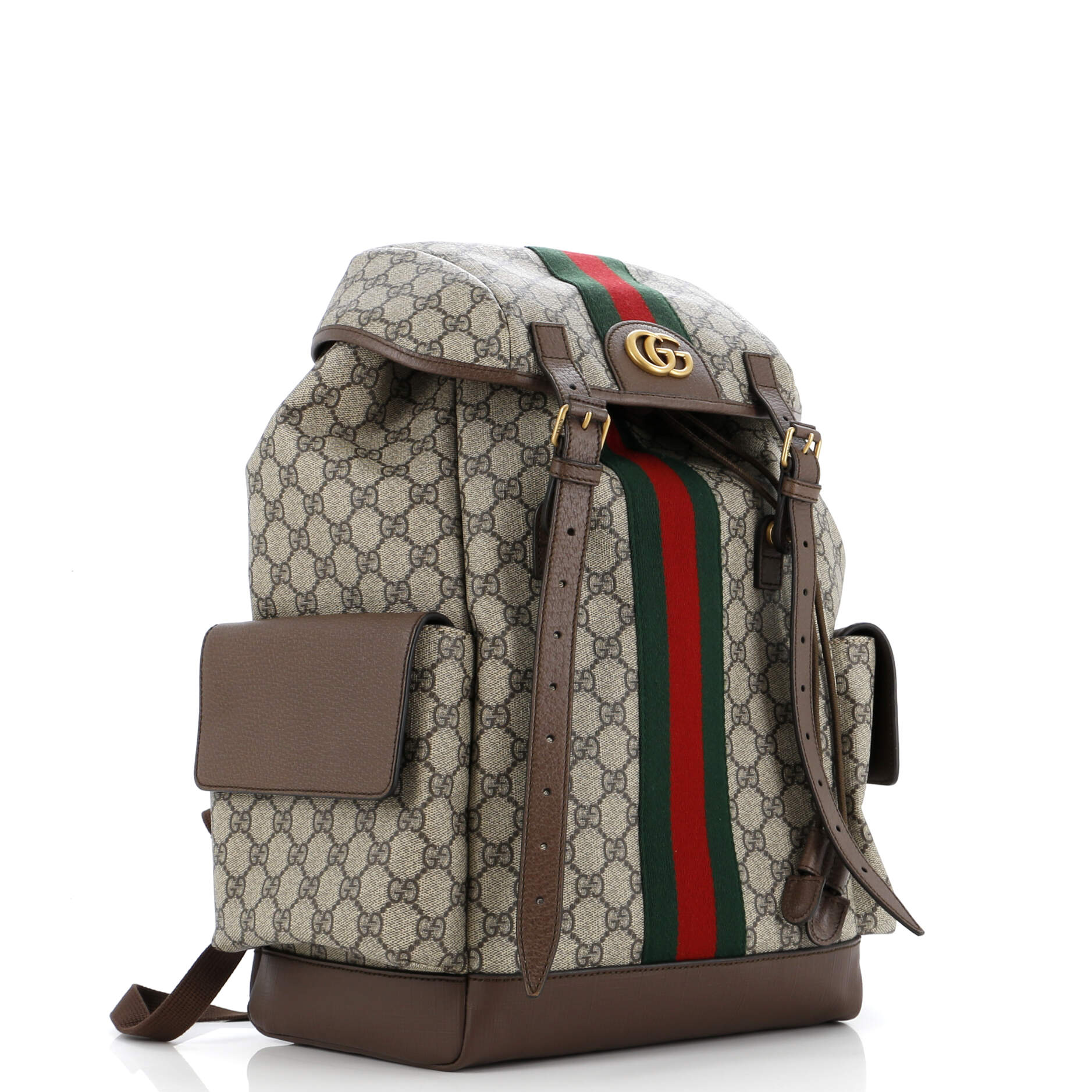 Ophidia Flap Backpack GG Coated Canvas متوسط