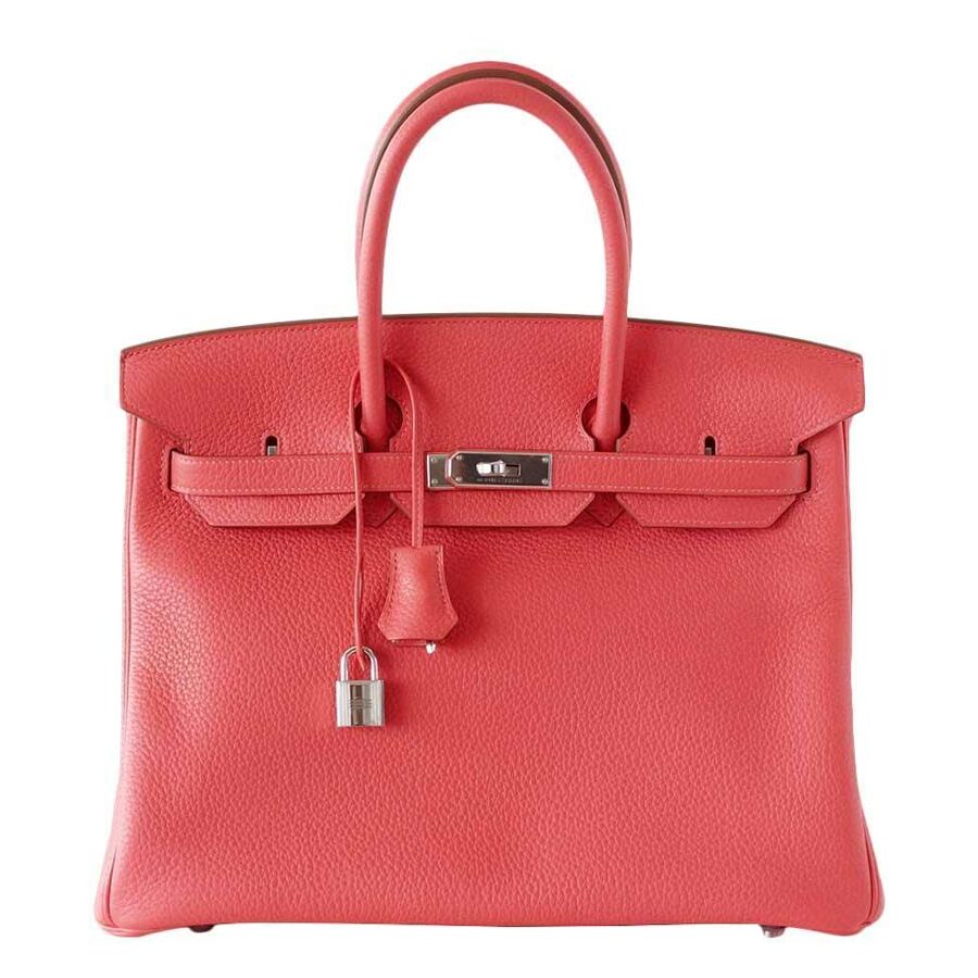 Hermes handbag rose – front view