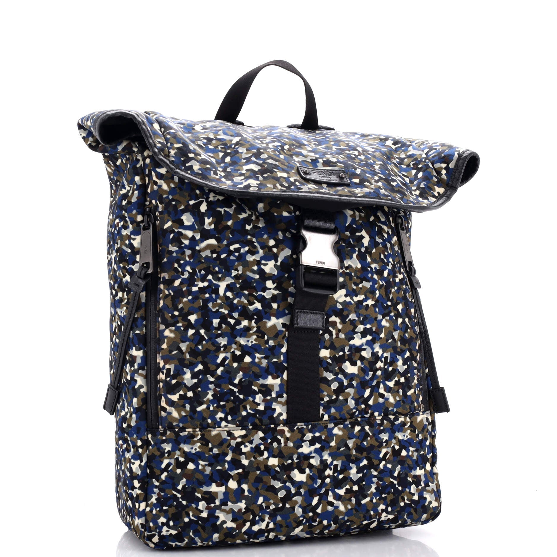 Buckle Backpack Printed Nylon كبير