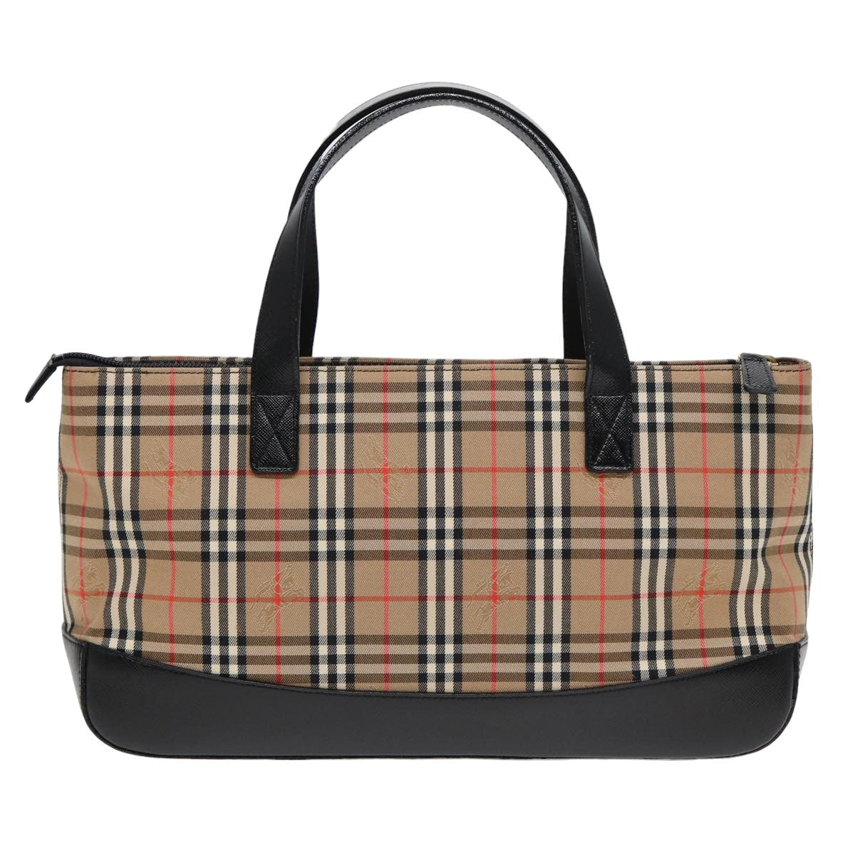 Burberry Nova Check Hand سلة التسوق Canvas Beige Auth ep4904
