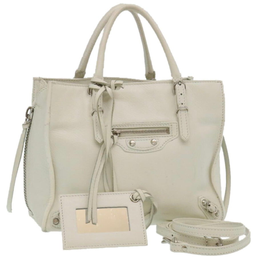 Balenciaga Shoulder Bag white – front view