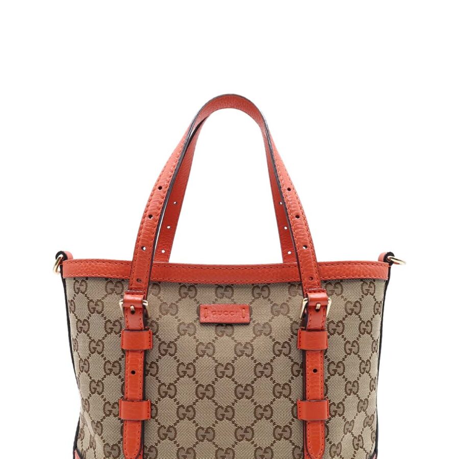 Belted Tote Bag Brown, Orange | Studio Nafay