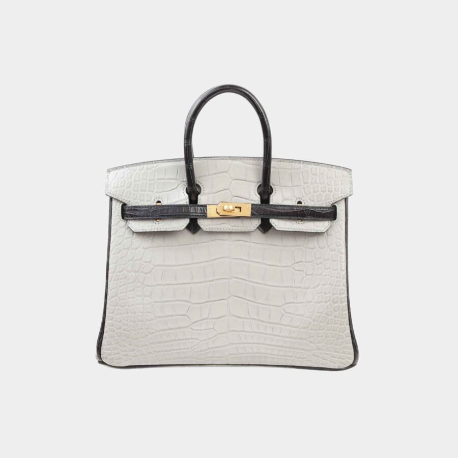 Hermes Birkin black bag – front view