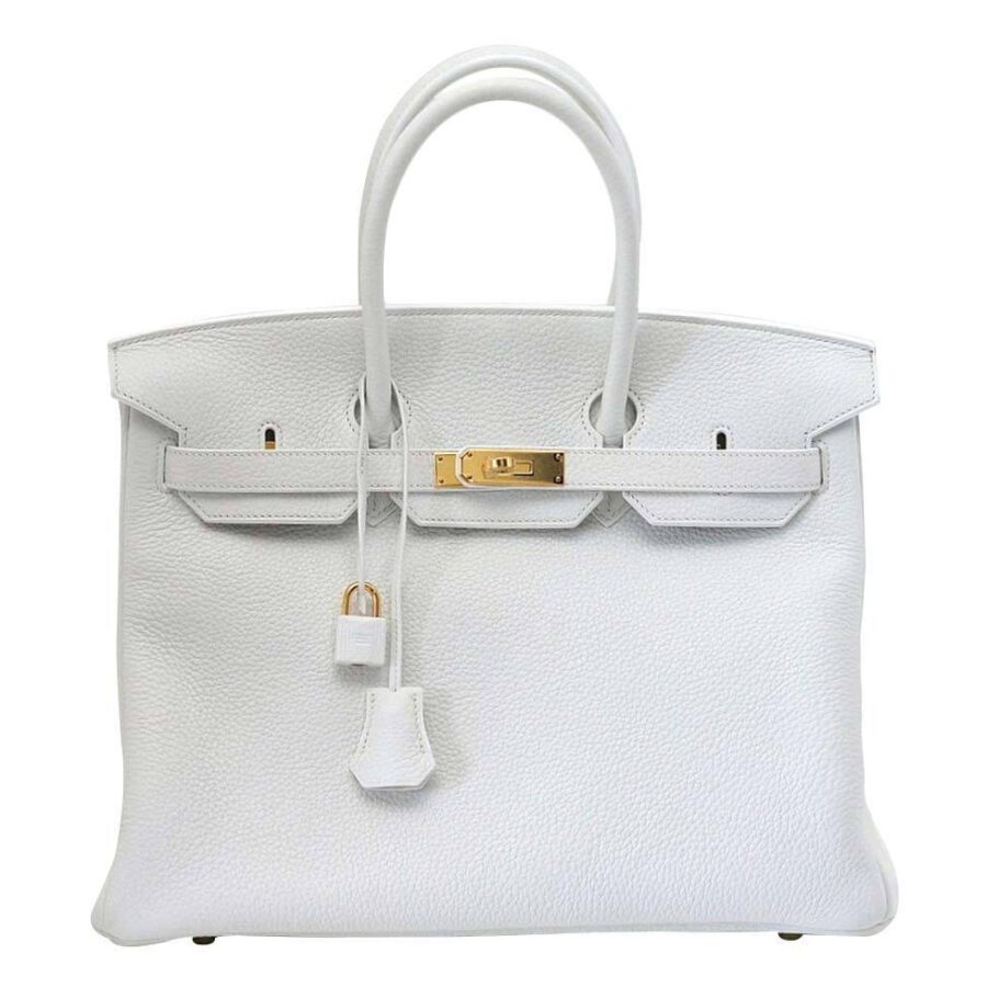 Hermes handbag white – front view