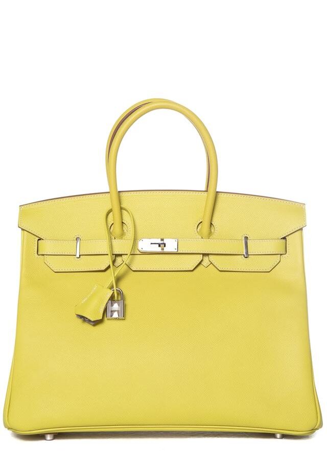Hermes Tote yellow bag – front view