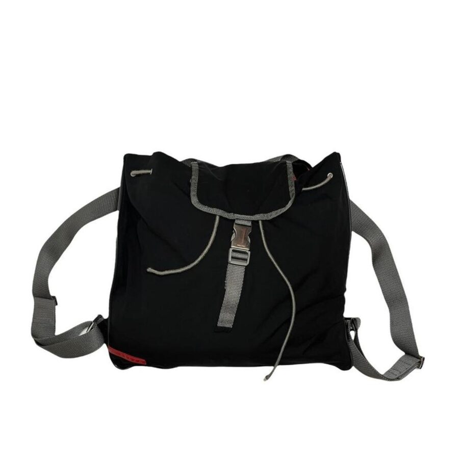 Prada Backpack black bag – front view