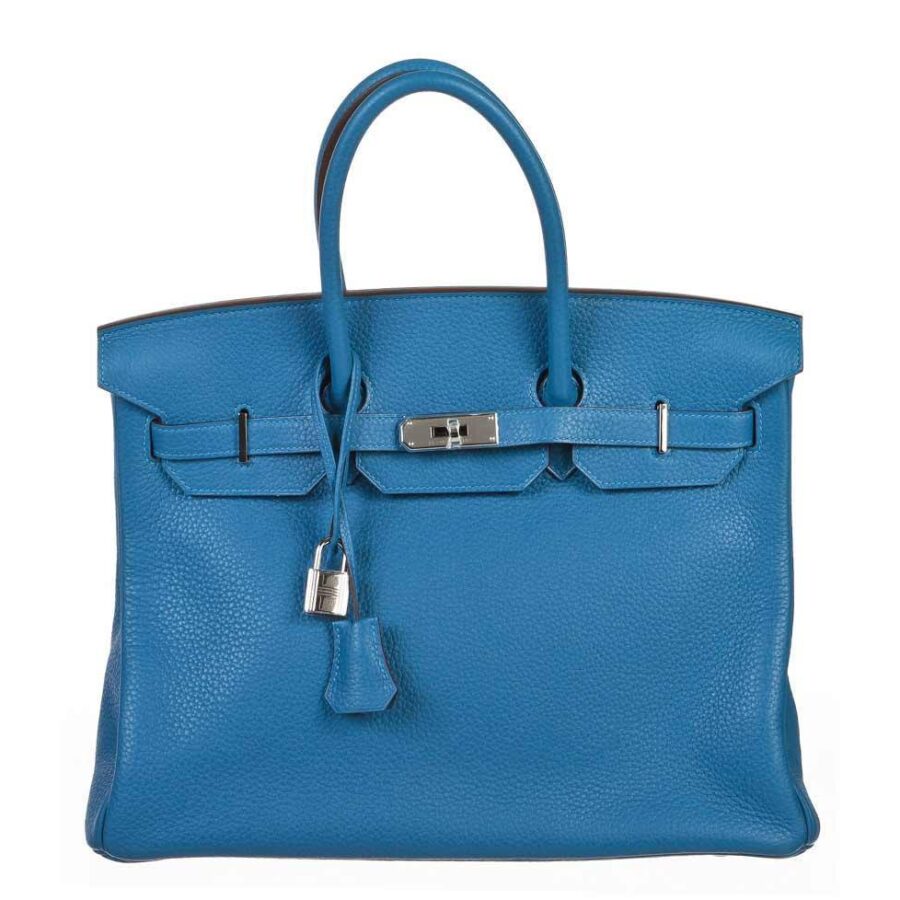 Hermes handbag blue – front view