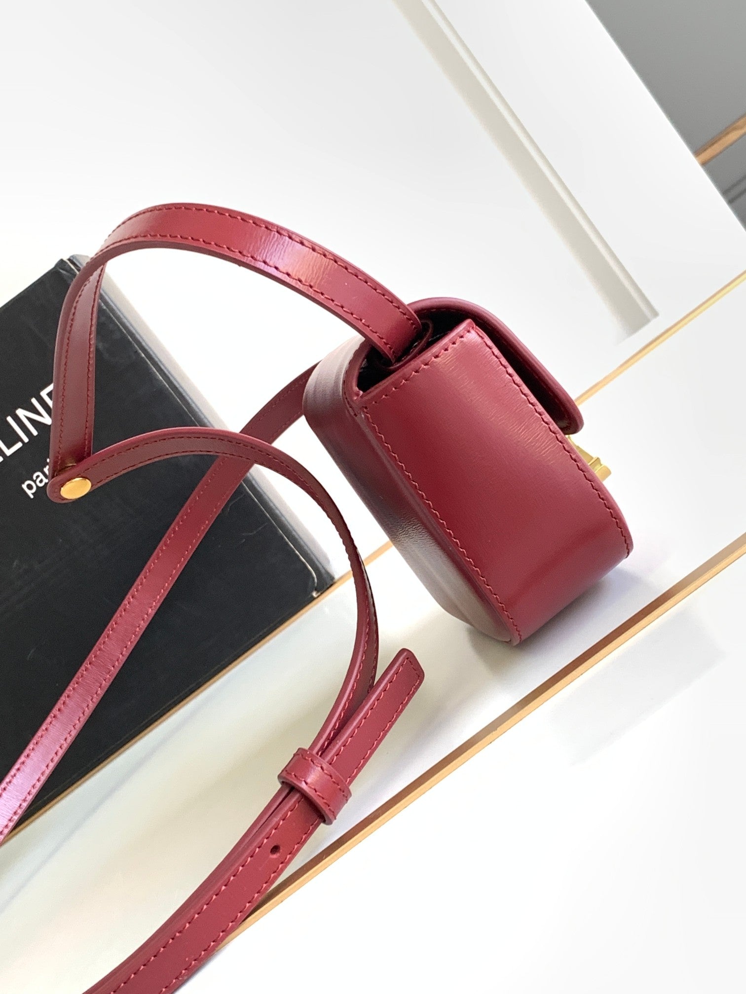 TEEN Triomphe 11CM أحمر جلد العجل