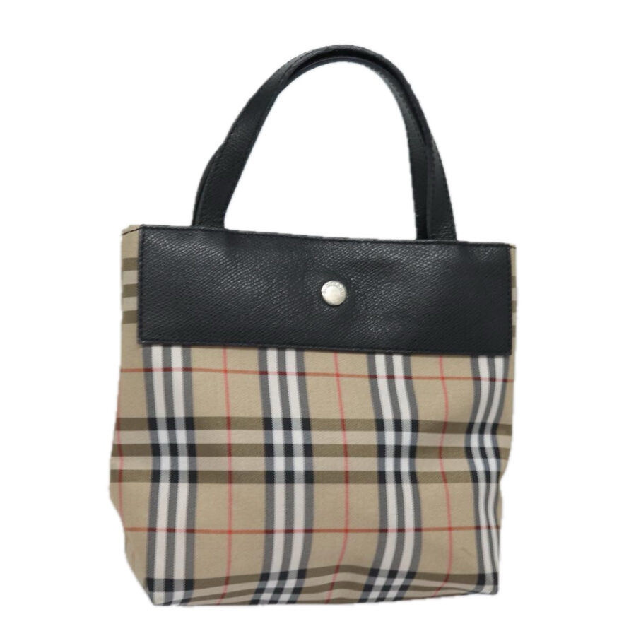 Burberry Nova Check Hand Bag Canvas Beige Auth yk13568 | Studio Nafay